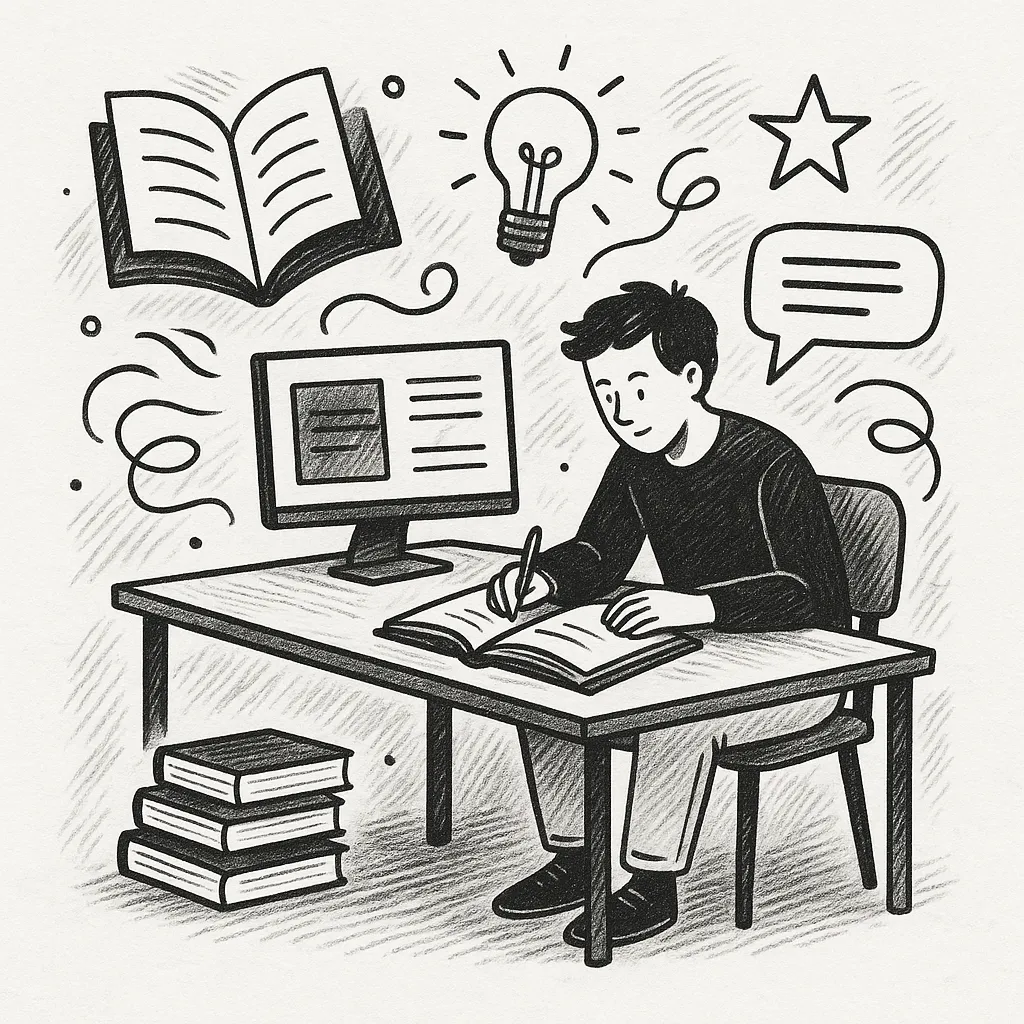 Muchacho escribiendo